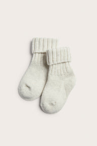 Kids beige socks in a wool blend
