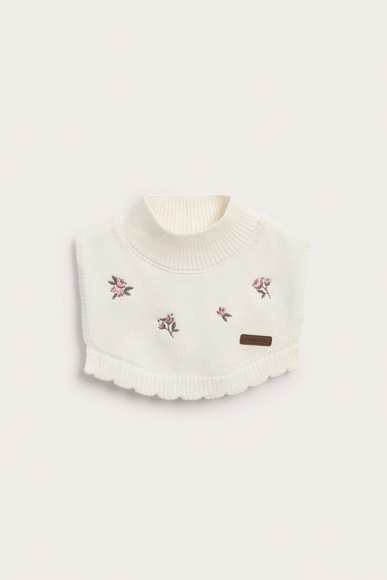 Baby & Kids white floral knitted polo neck