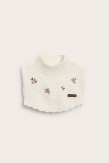 Baby & Kids white floral knitted polo neck