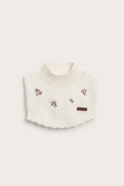 Baby & Kids white floral knitted polo neck