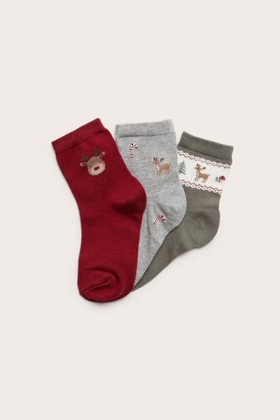 Kids Christmas socks (3-pack)
