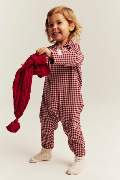 Baby red flannel Christmas pyjamas
