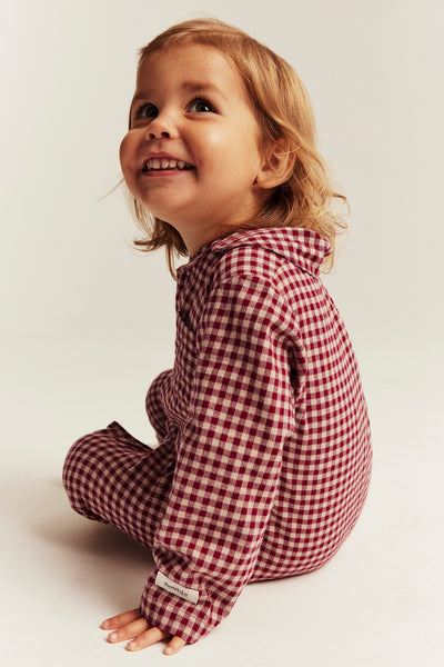 Baby red flannel Christmas pyjamas