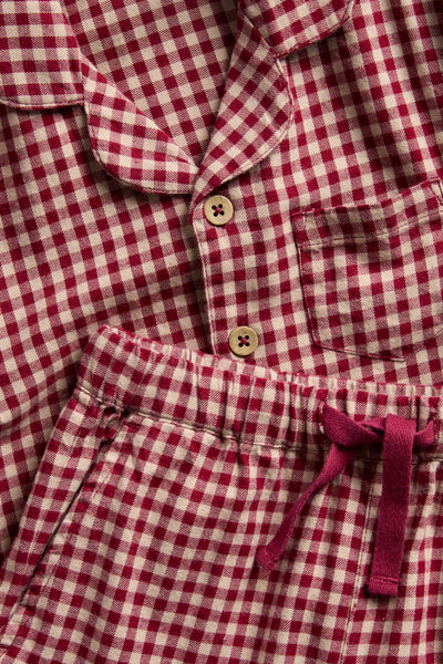 Kids red flannel Christmas pyjamas