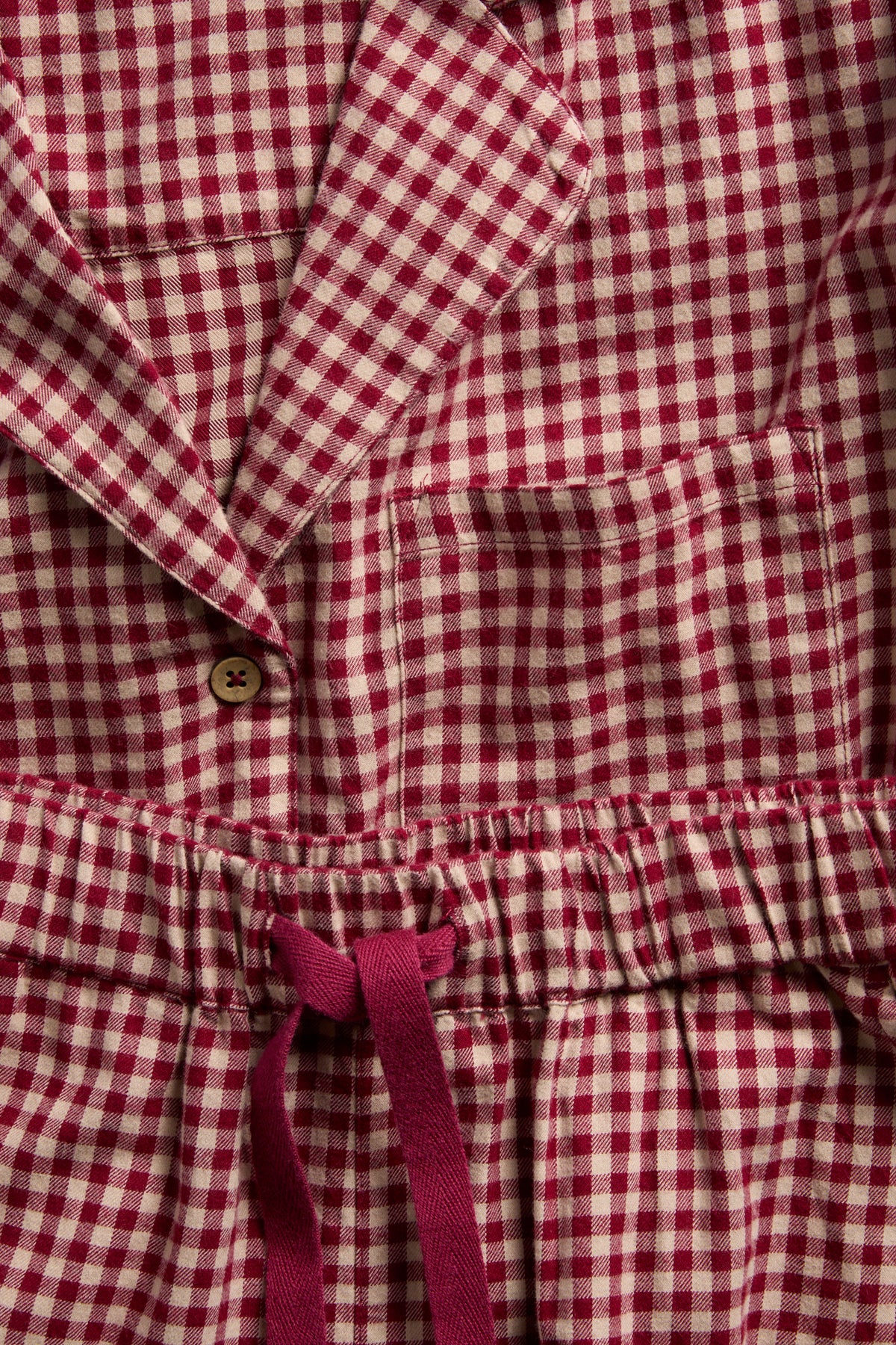 Women's red flannel Christmas pyjamas