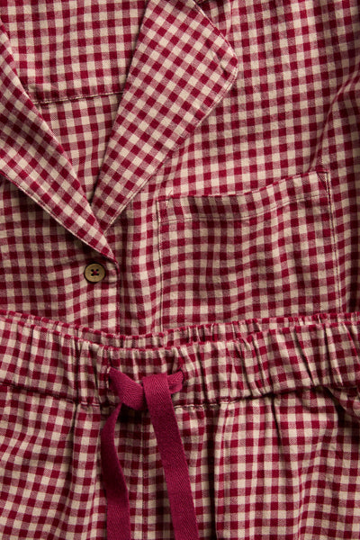 Women's red flannel Christmas pyjamas