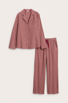 Women's red flannel Christmas pyjamas