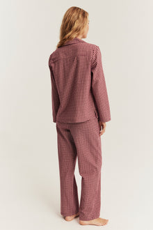 Women's red flannel Christmas pyjamas