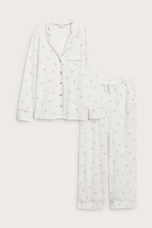 Women's white teddy bear pyjamas