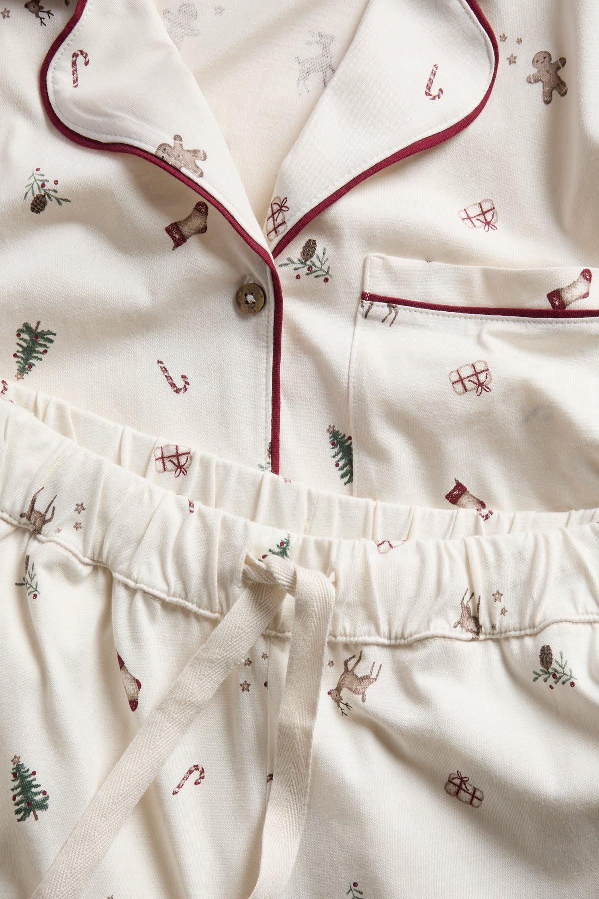 Women's white Christmas pyjamas