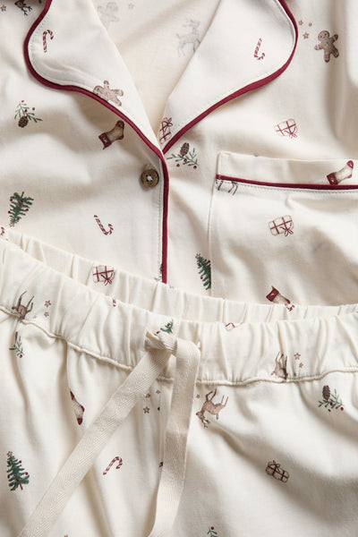 Women's white Christmas pyjamas