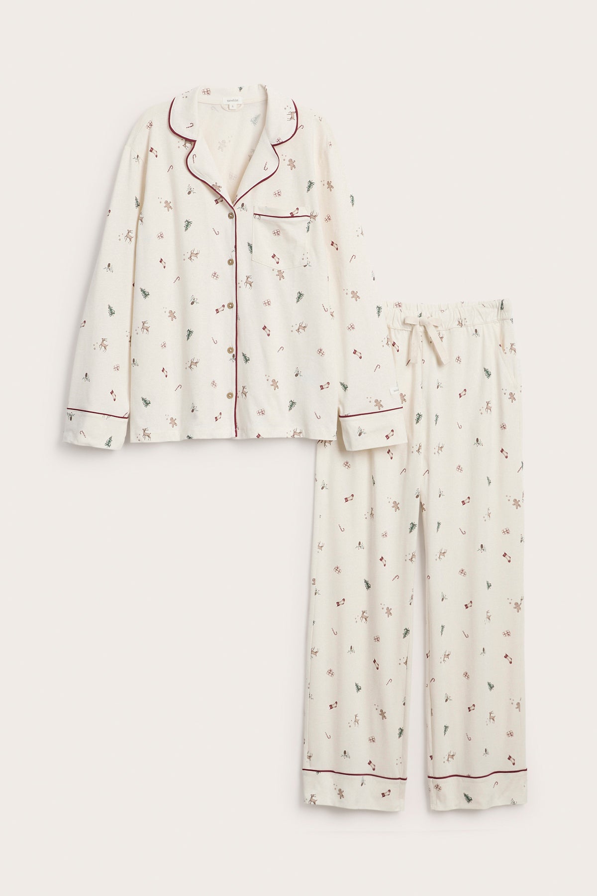 Women's white Christmas pyjamas