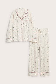 Women's white Christmas pyjamas