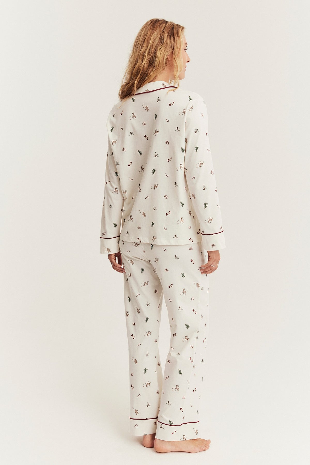 Women's white Christmas pyjamas