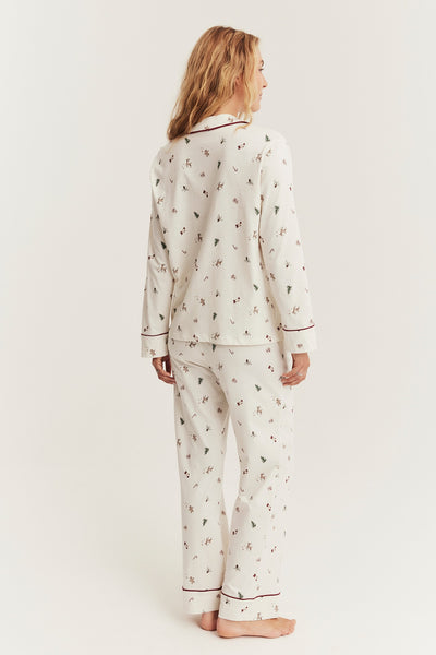 Women's white Christmas pyjamas