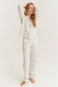 Women's white Christmas pyjamas
