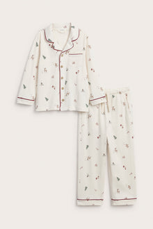 Kids white Christmas pyjamas