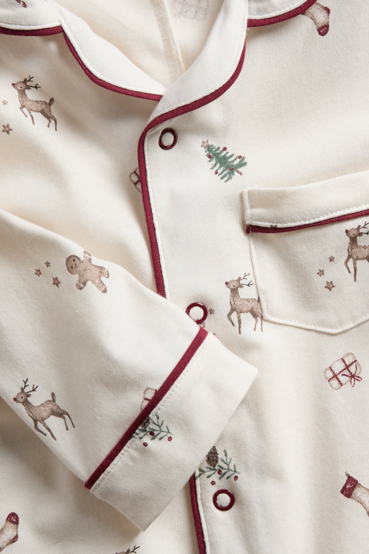 Baby white Christmas theme pyjamas
