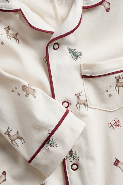 Baby white Christmas theme pyjamas