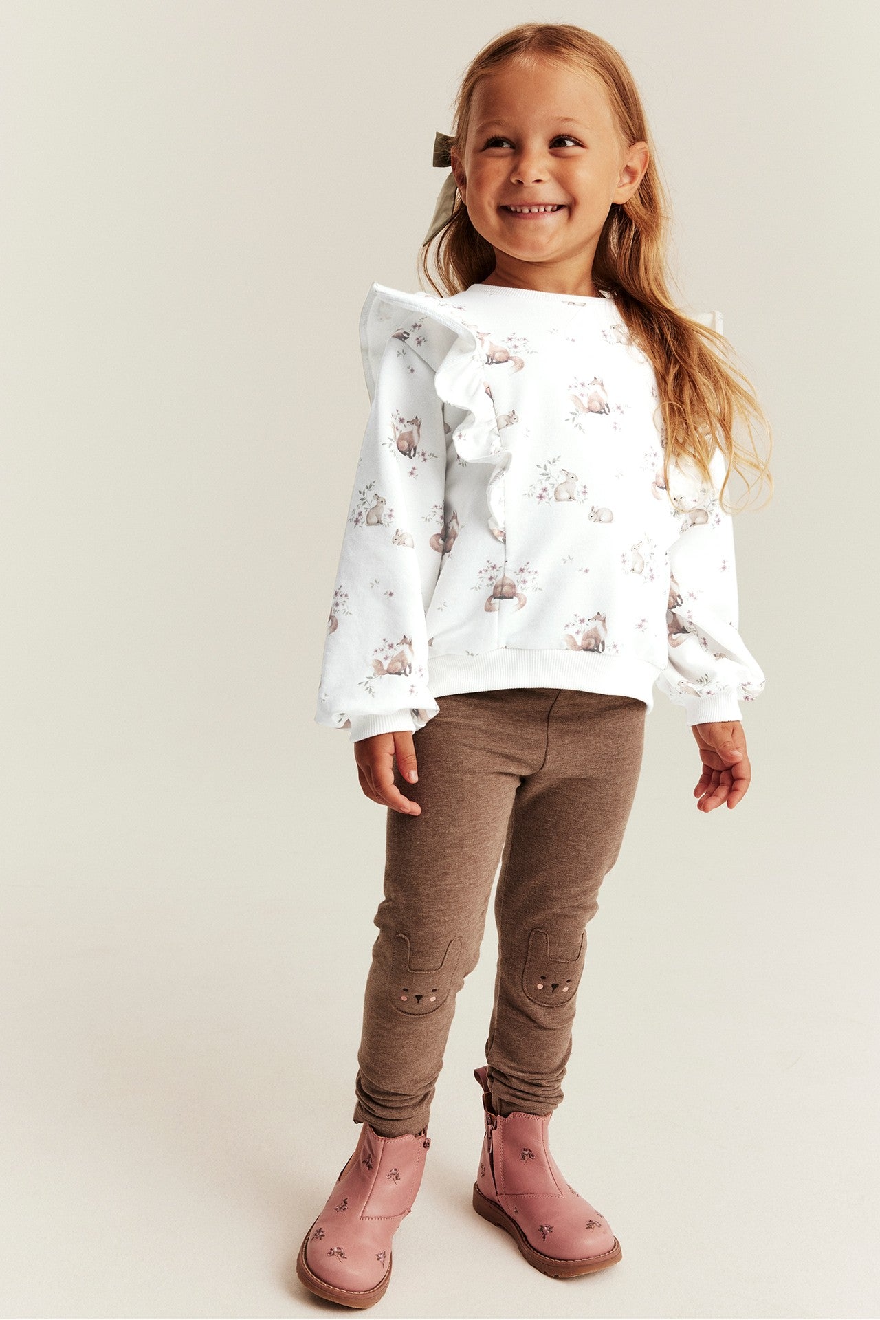 Baby & Kids patterned sweatshirt with frills