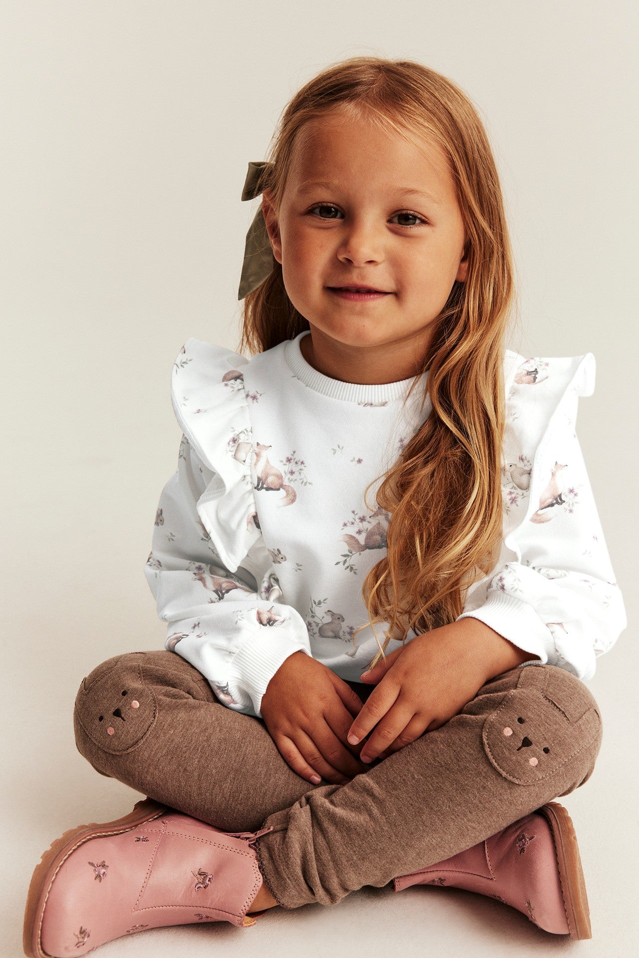 Baby & Kids patterned sweatshirt with frills