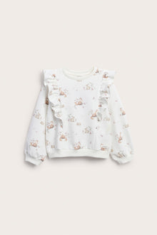 Baby & Kids patterned sweatshirt with frills