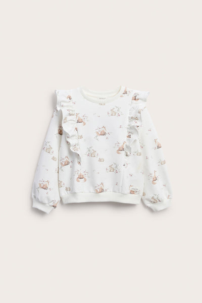 Baby & Kids patterned sweatshirt with frills