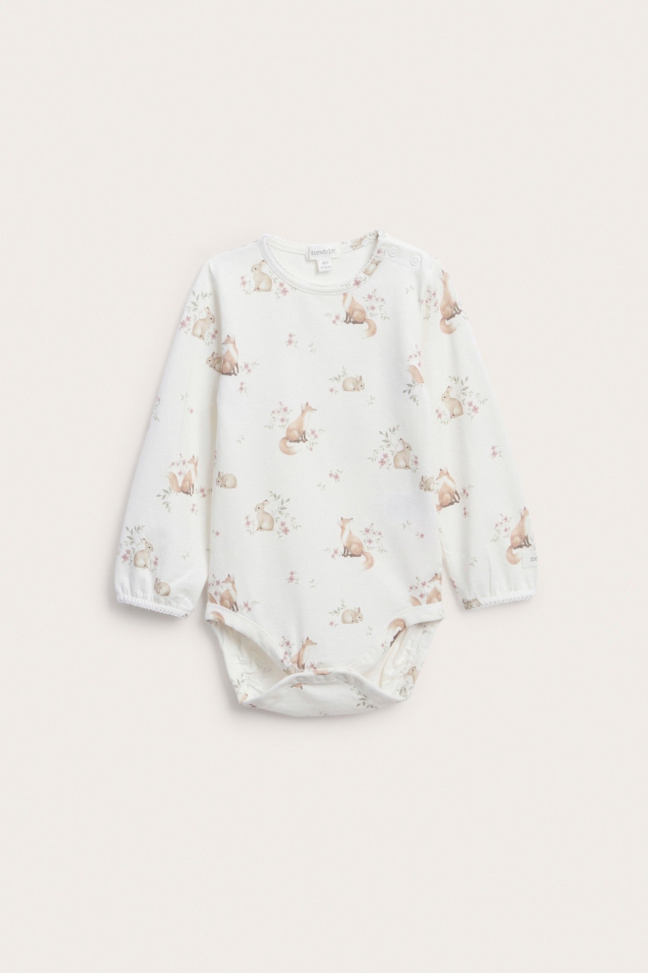 Baby white patterned bodysuit