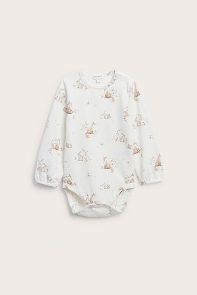 Baby white patterned bodysuit