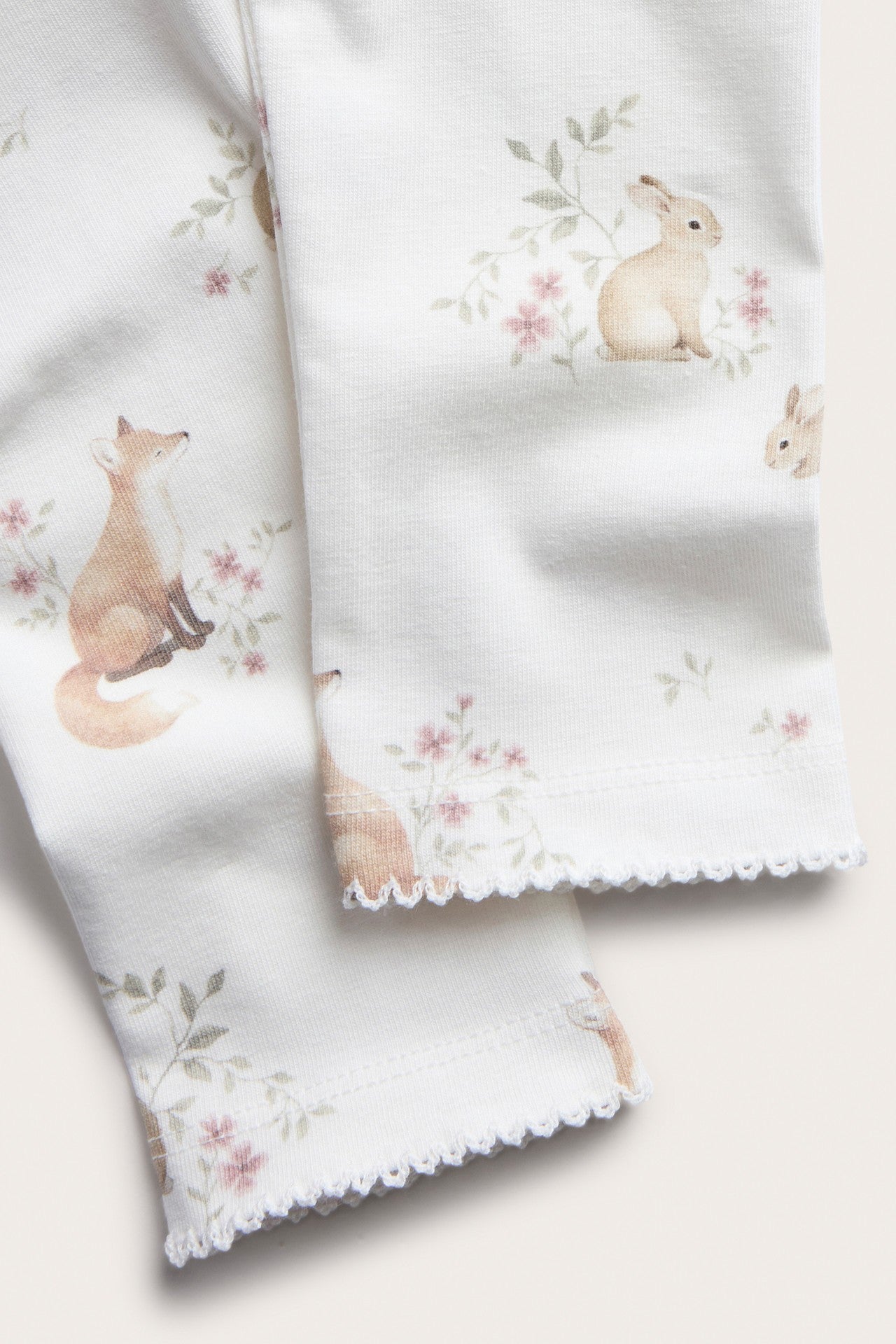 Baby white patterned leggings