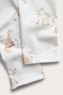 Baby white patterned leggings