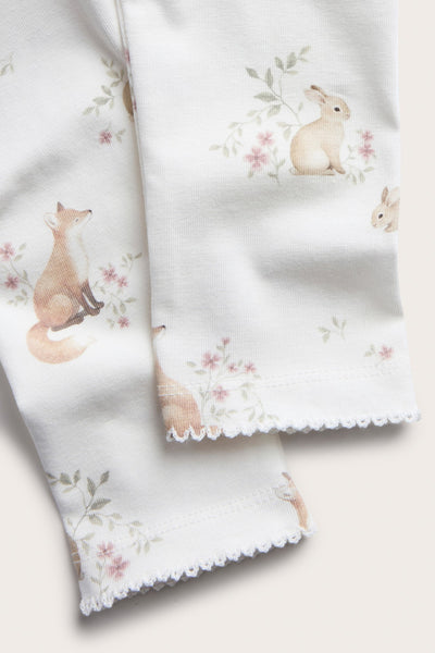Baby white patterned leggings