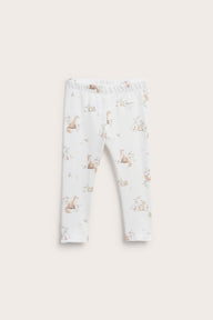 Baby white patterned leggings