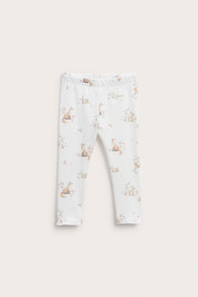 Baby white patterned leggings