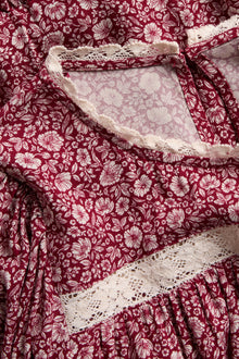 Women's red ditsy floral dress