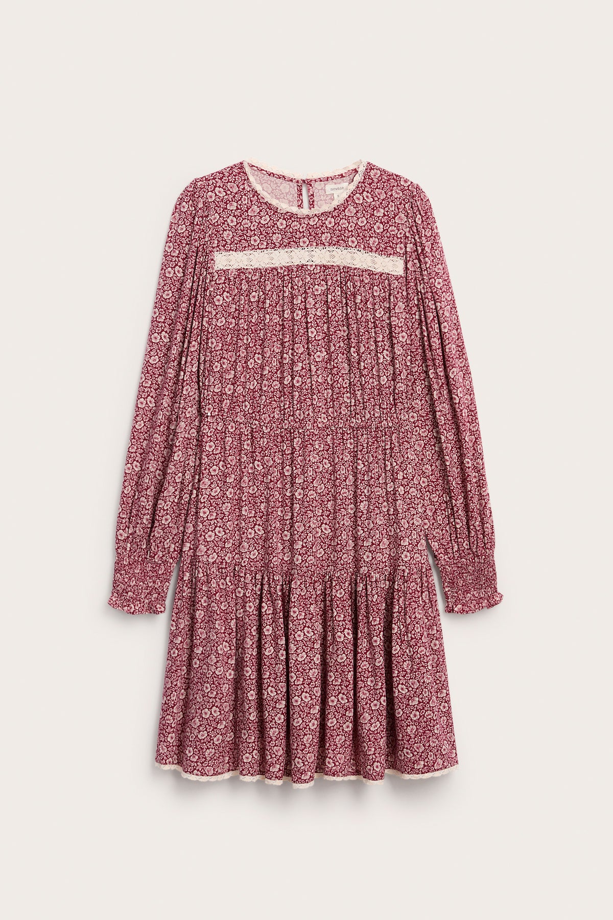 Women's red ditsy floral dress