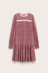 Women's red ditsy floral dress
