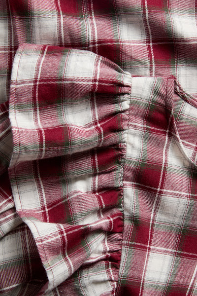 Women's checked Christmas blouse