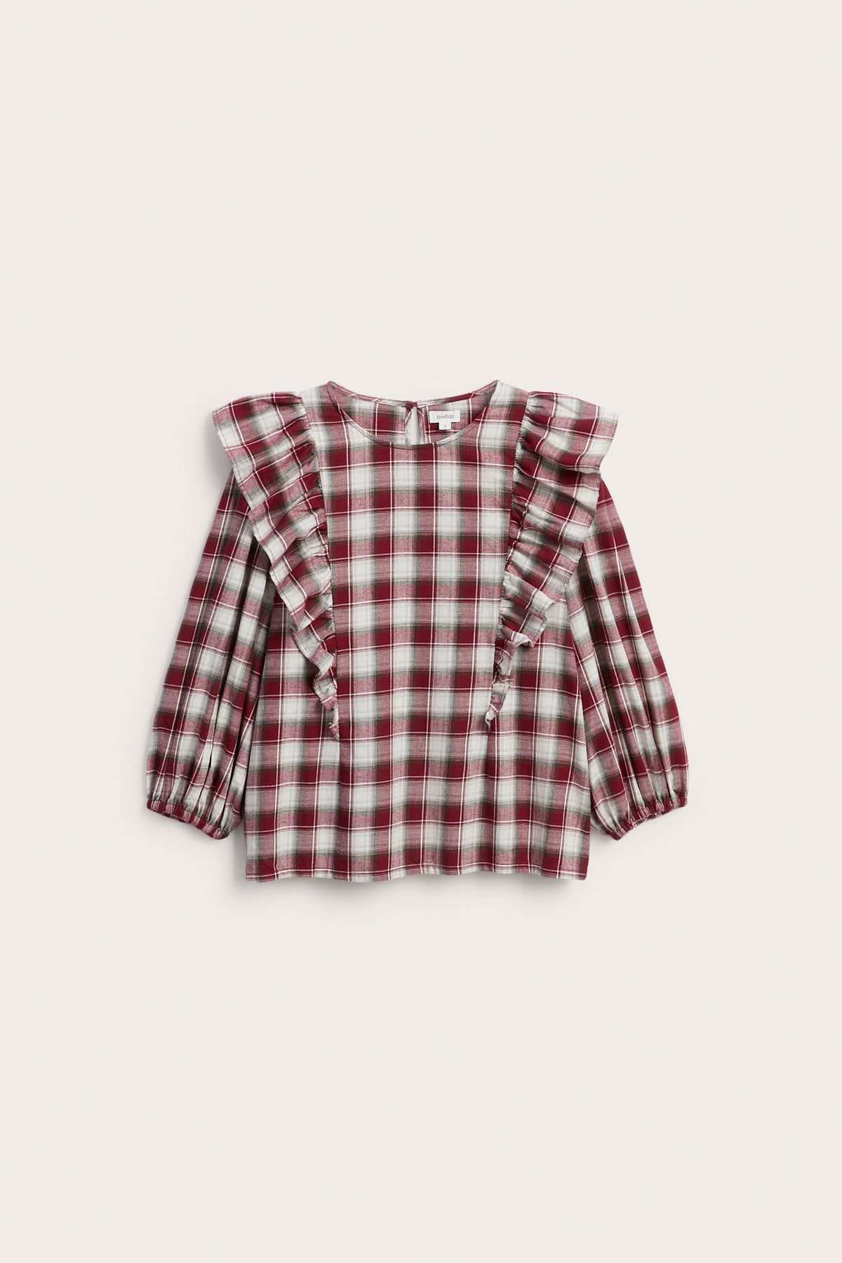 Women's checked Christmas blouse