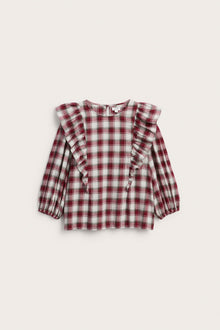 Women's checked Christmas blouse