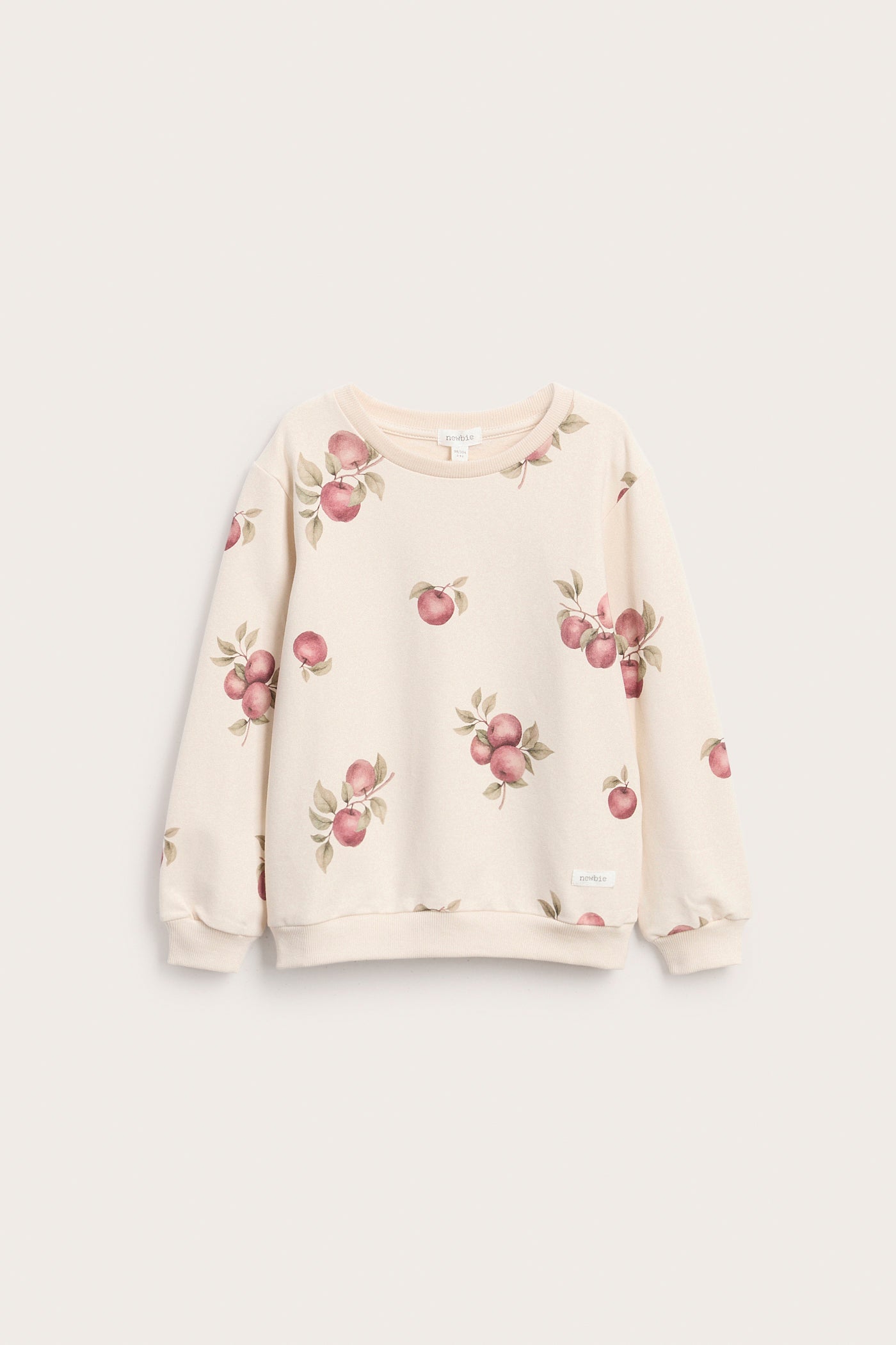 Baby & Kids beige sweatshirt with apple pattern