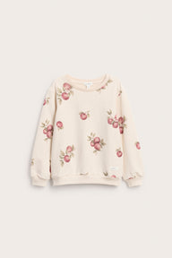 Baby & Kids beige sweatshirt with apple pattern