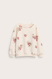 Baby & Kids beige sweatshirt with apple pattern