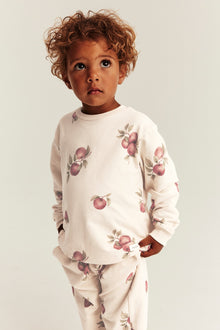 Baby & Kids beige sweatshirt with apple pattern