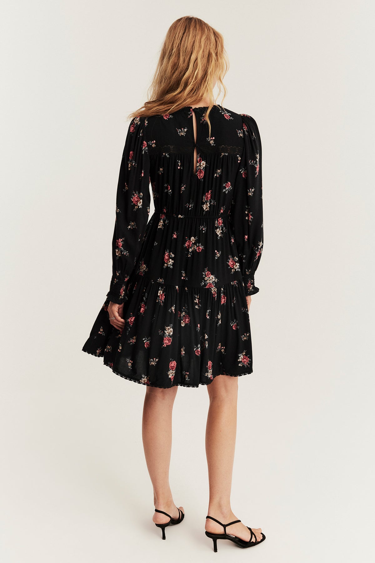 Women's black floral dress