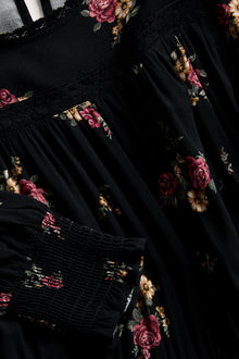 Women's black floral dress