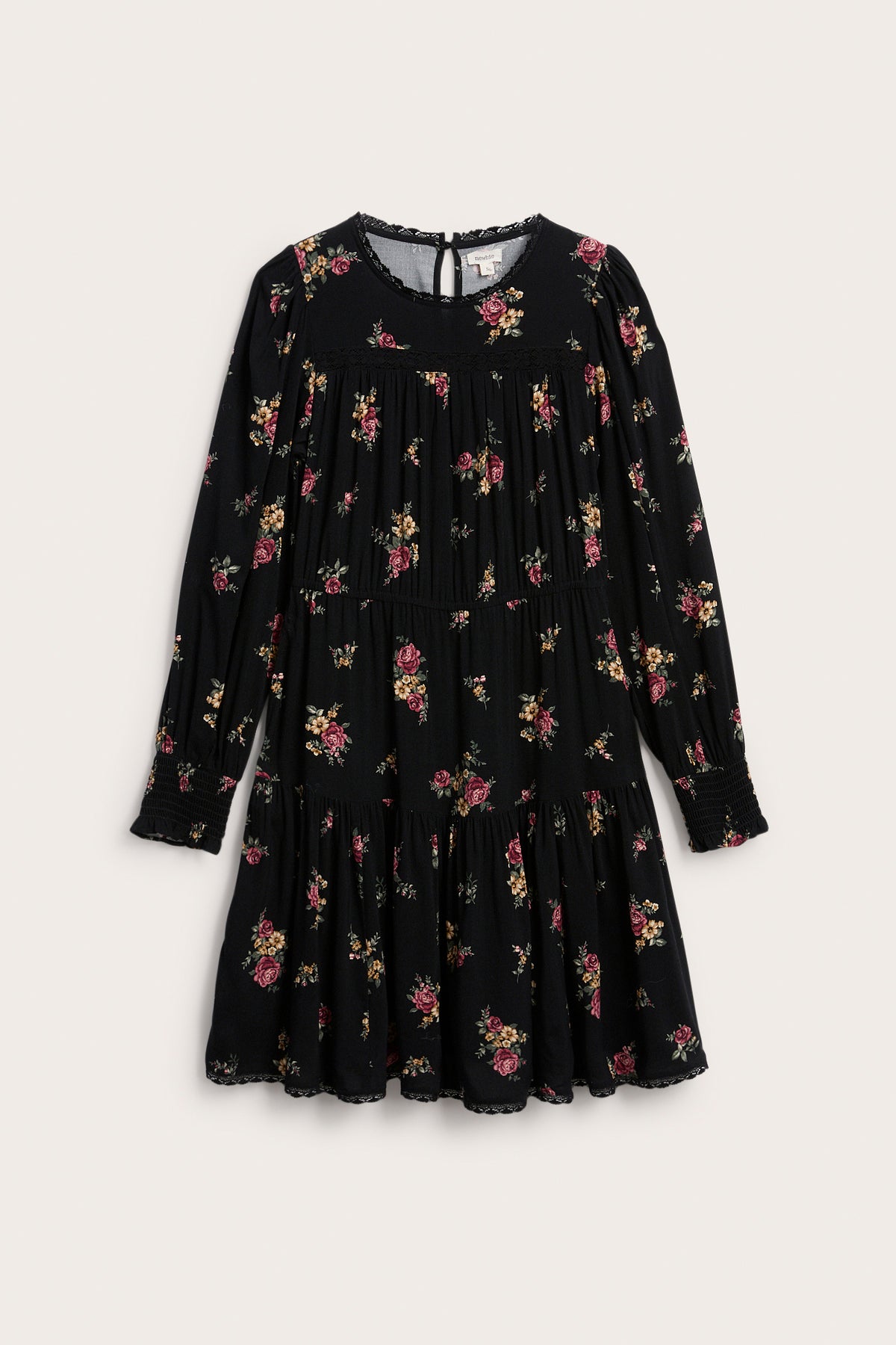 Women's black floral dress