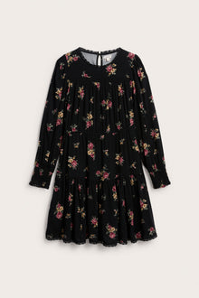 Women's black floral dress