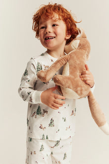 Kids white two-piece Christmas pyjamas