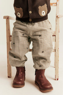 Kids brown patterned chelsea boots Linghem